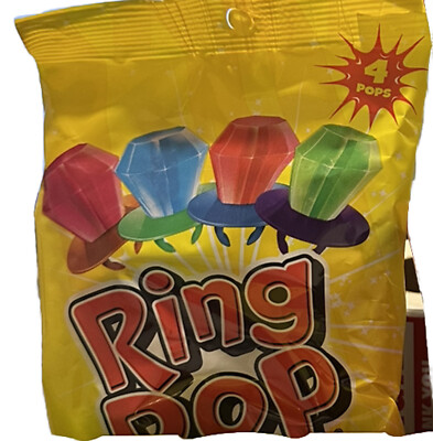 Ring Pop Candy 1 Bag containing 4 Ring Pops BRAND NEW SEALED BAG  12 Pack