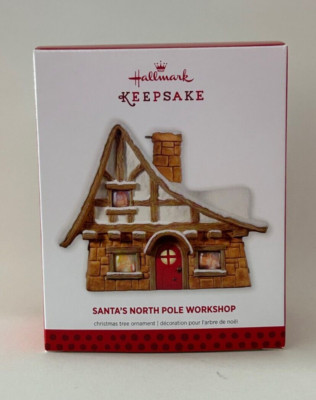 NIB - Santa's North Pole Workshop - 2013 Hallmark Ornament - Peek Inside!