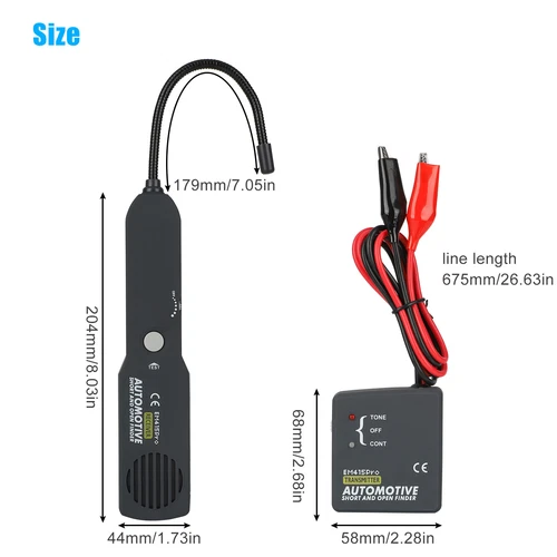 Probador de disyuntor buscador abierto rastreador de cables DC 6-42V sonda automotriz corta - Imagen 9 de 10