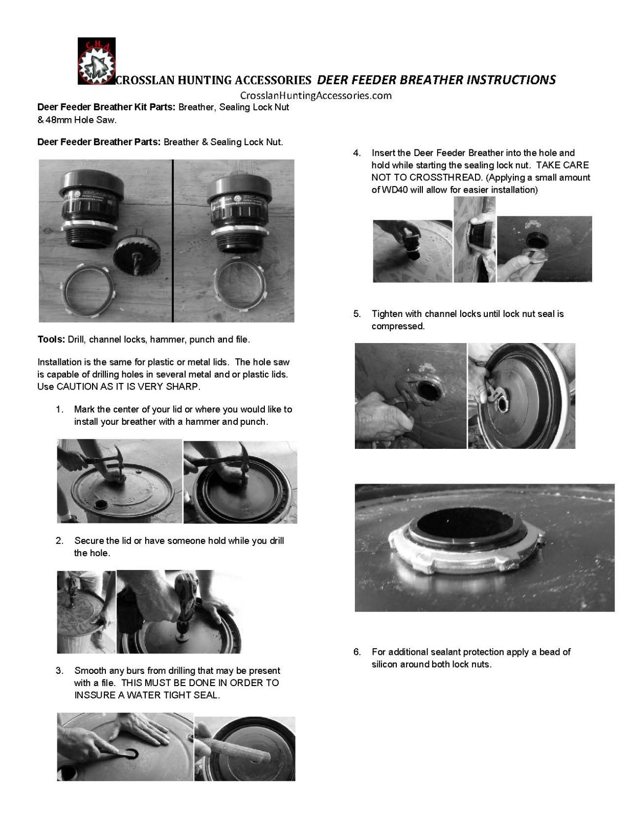 DEER FEEDER BREATHER KIT eBay