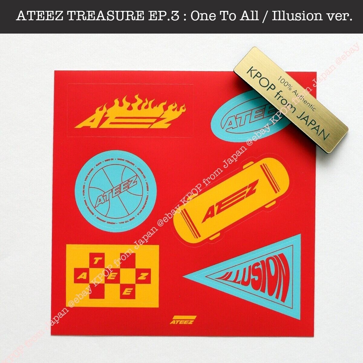 ATEEZ TREASURE EP.3 ソンファ トレカ サイン付 Seonghwa ATEEZ TREASURE EP.3 : One To All / illusion ver