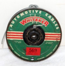 Vintage Whitaker Automotive Metal Cable Wire Spool 16 Gauge 1950's Advertising
