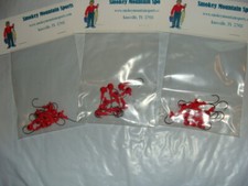 Jig Head Round Ball Head 1/8 oz - Red/Black eye - #1 Hook - 3 packs, 10 per pack