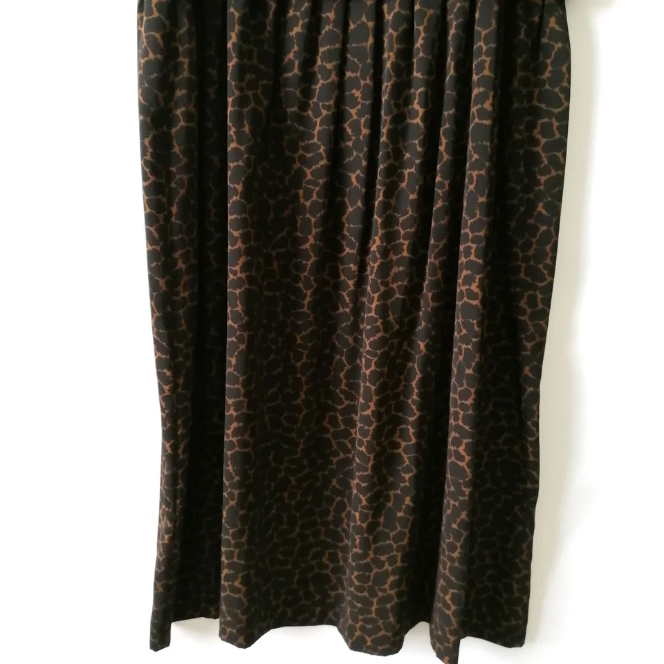 Sag Harbor Womens Brown Crew Neck Animal Print Summer Maxi Dress Size 22W - Image 3 of 4