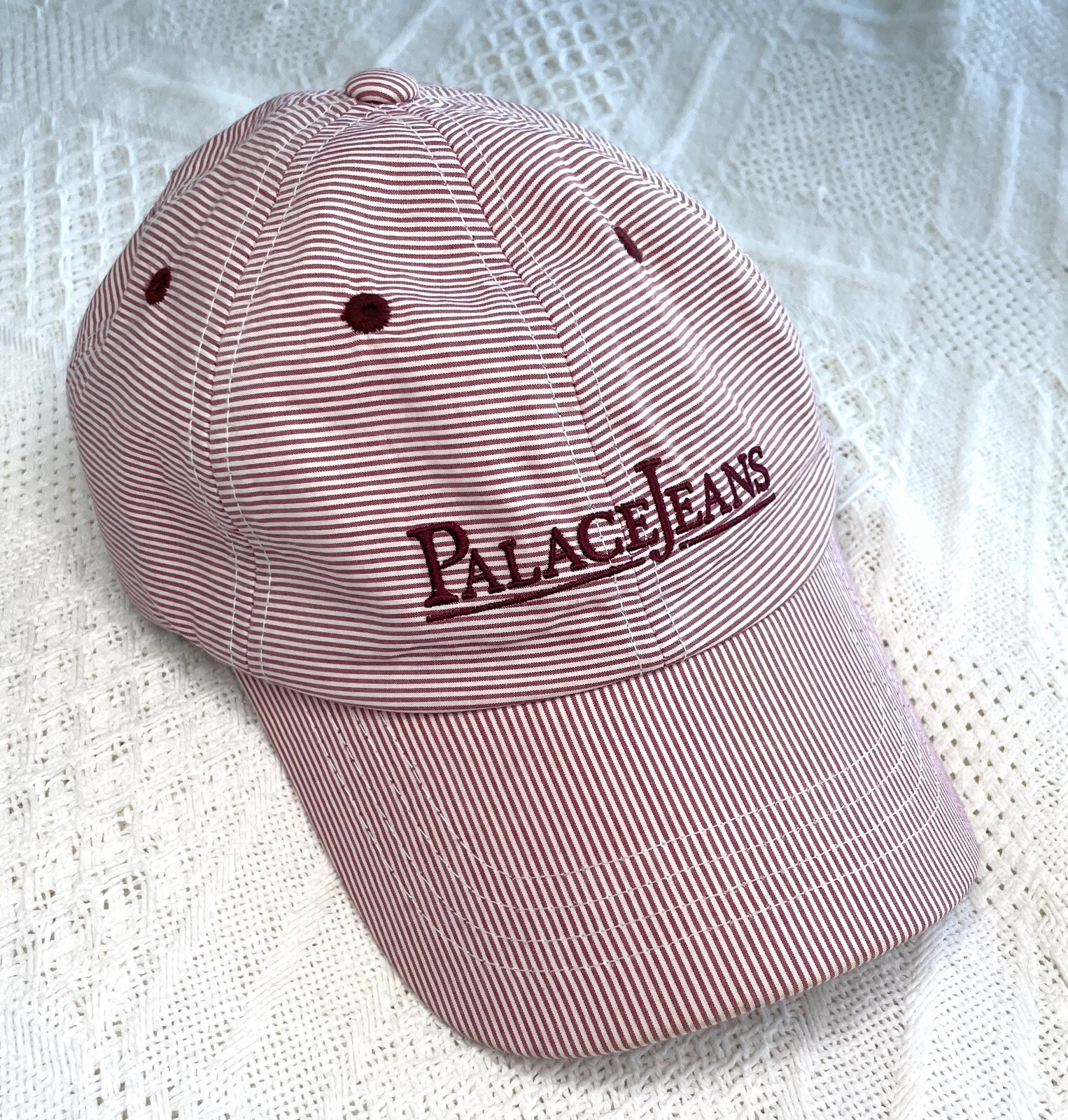 Palace Skateboards Palace Jeans PJ’s 6 Panel Striped Strap Back Hat Like New