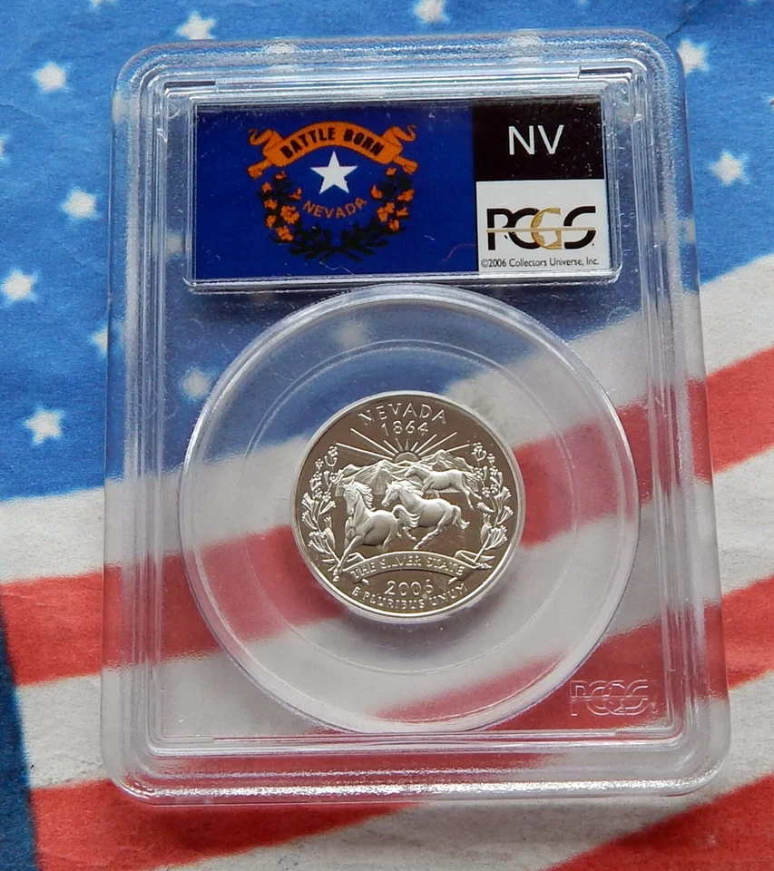 2003-S NEVADA SILVER WASHINGTON QUARTER PCGS PR69DCAM ~ DEEP MIRROR SURFACE - Image 2 of 2