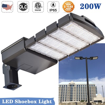 200W LED Parking Lot Pole Light Outdoor IP65 Area Shoebox Commercial Light 5000K