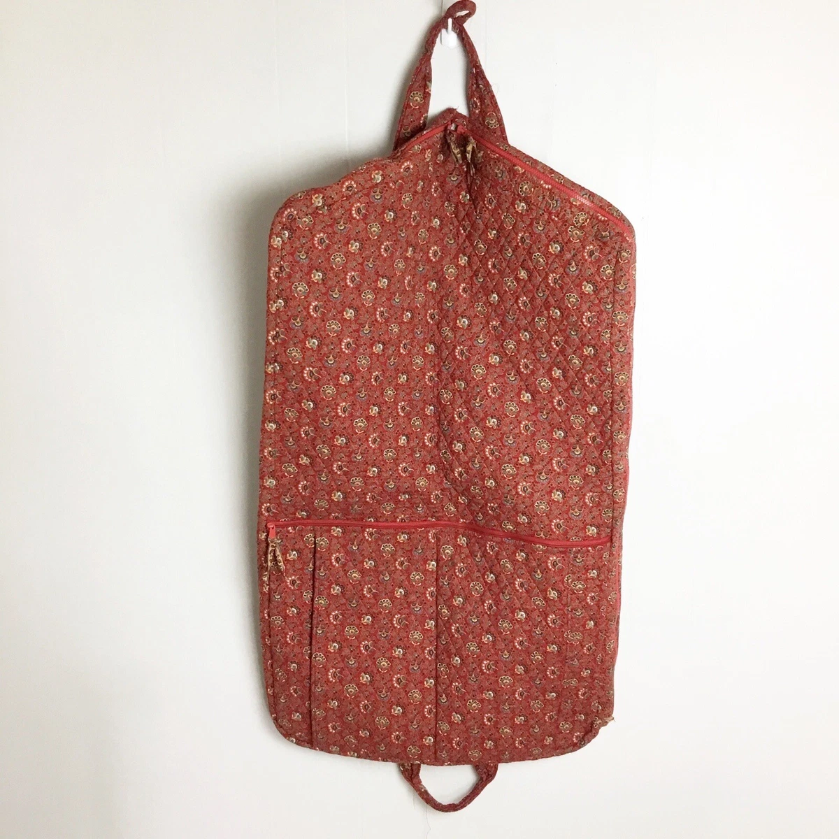 VERA BRADLEY Hanging Garment Bag Provincial Red Travel Luggage