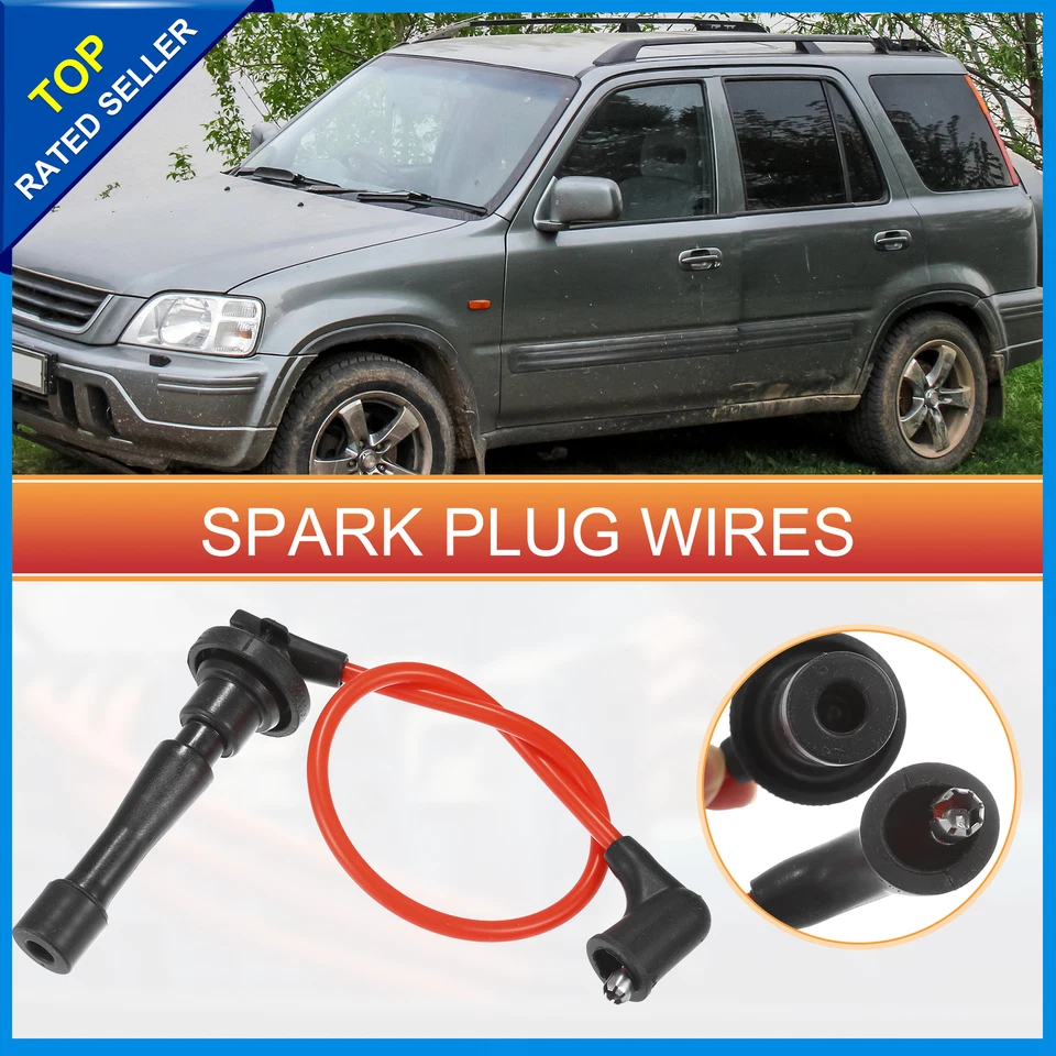 Paquete de 4 cables bobina encendido bujía para Honda CR-V 1997-2001 6,7 mm Foto 2 de 4