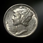 1945-P Philadelphia Mercury Silver Dime  About Uncirculated (AU)