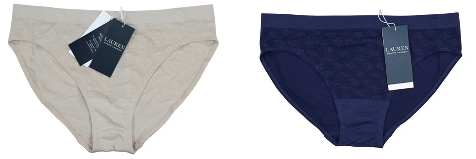 Ralph Lauren LRL Monograma Malla Bikini Panty Mujer Ropa Interior Nuevo con Etiquetas