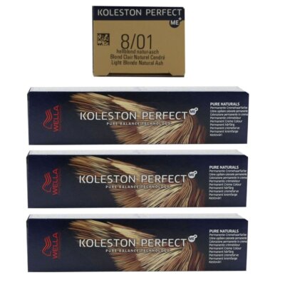 Wella Koleston 3 x 60 ml 8/01 helllblond natur asch Set