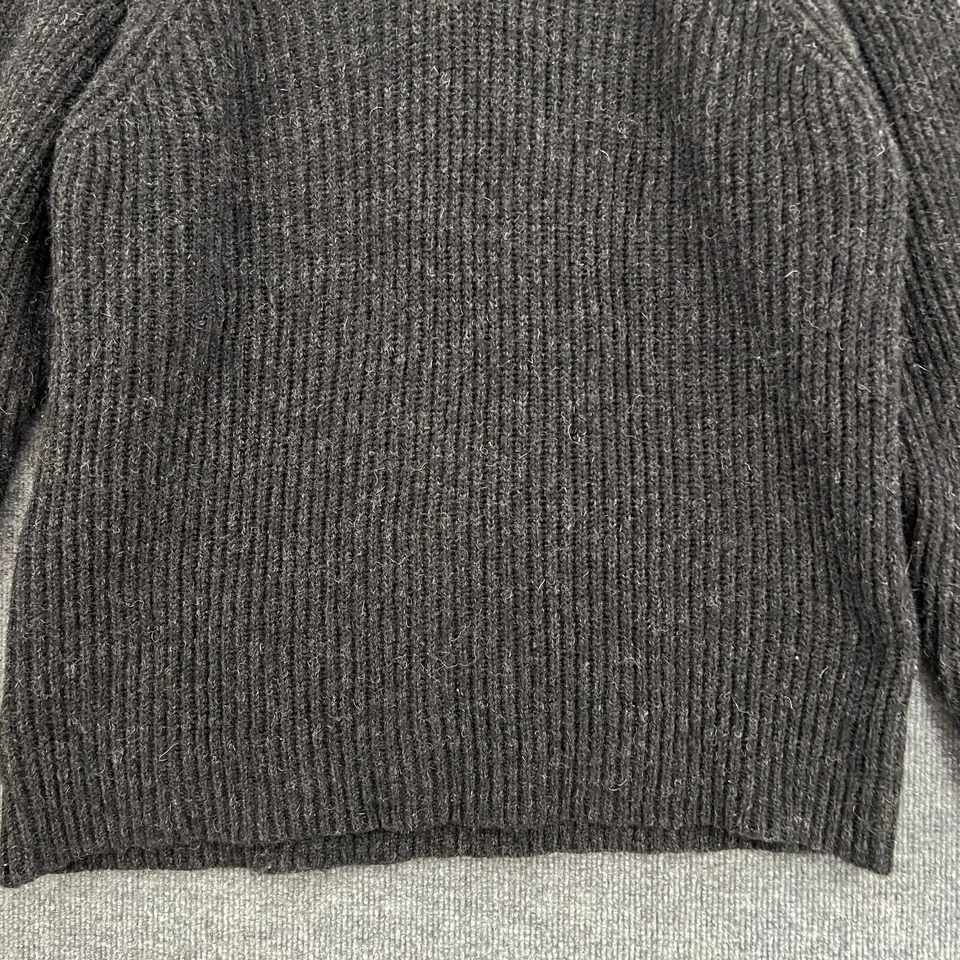 Vintage REI 100% Wool Sweater Mens Medium Charcoal Gray V-Neck Casual Pullover - Image 3 of 4