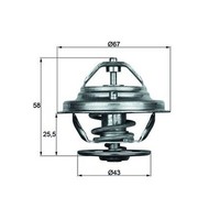 Mahle TX1975D Thermostat FüR Mercedes S-KLASSE W108 W109 W116 W126 SL R107 C107