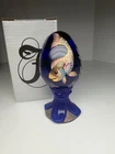 Fenton Art Glass  Fish Accented In 22k Gold Trim Cobalt Egg LIMITED 5146 A6