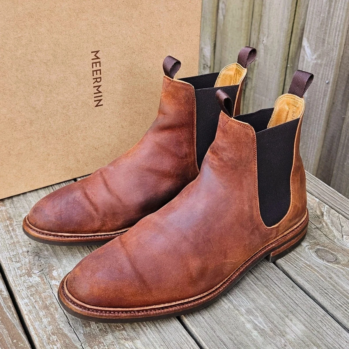 Lemargo Heren Chelsea Boots in Naturel Cognac online kopen