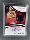 2024-25 Panini Immaculate Ruby Rookie Patch Autograph #118 Bub Carrington 13/15