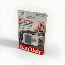 SanDisk Ultra PLUS microSDHC UHS-I Card with Adapter 16GB