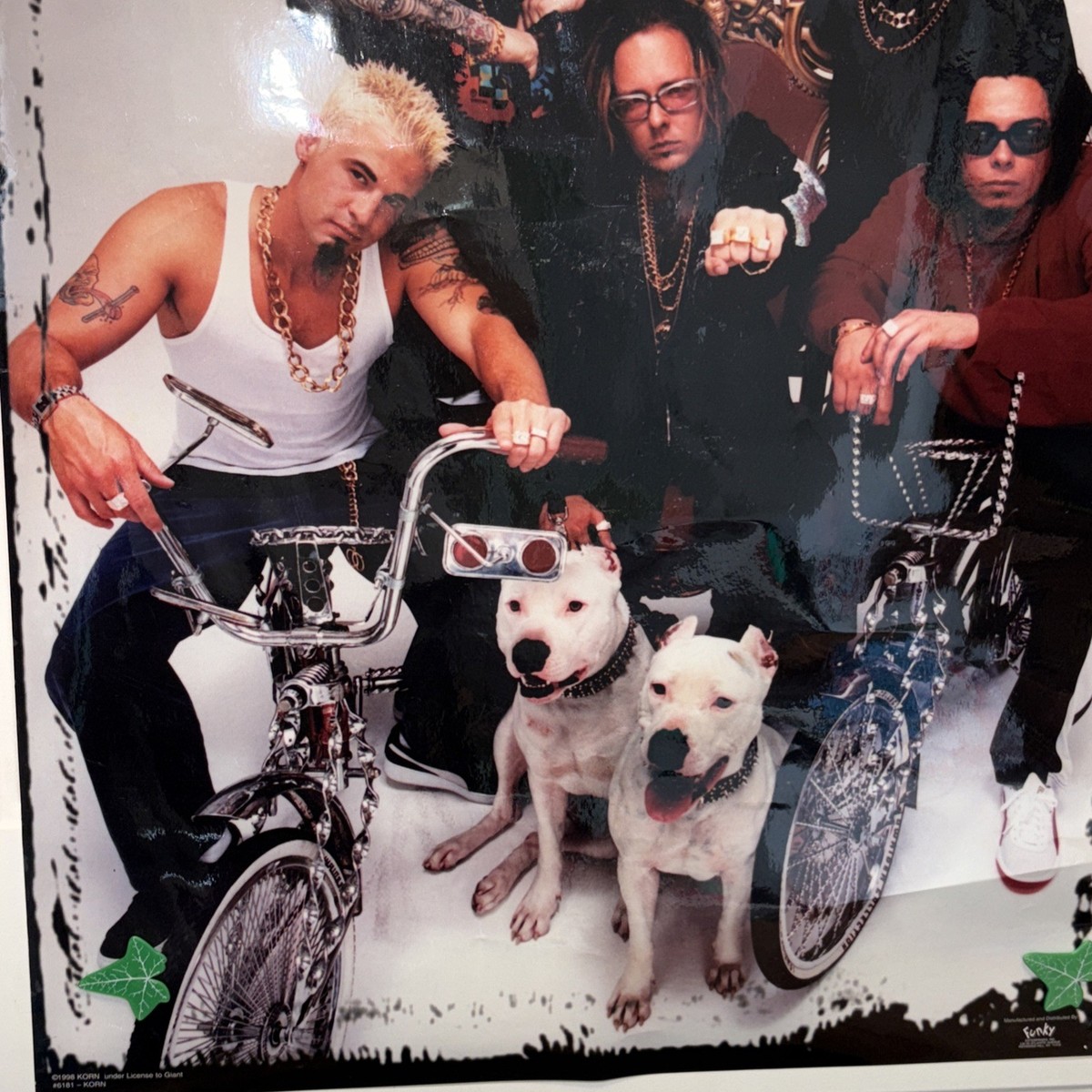 Vintage Korn Poster Nu Metal Band 1998 Funky 90s Rare Pitbulls