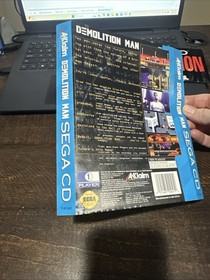 Sega CD Back Cover Art Only Demolition Man Watar Damage 