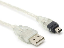 Maxllto 6Ft 1.8M USB to Firewire IEEE 1394 4 Pin Ilink Adapter Data Cable