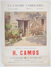 [AFFICHE D'ART] CAMOS : Entrée fleurie vers porte bois #Cambacérès #Paris, 1973