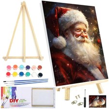 WUDWL Paint by Numbers Kit for Adults Framed Canvas, with Wooden Easel,Paint ...