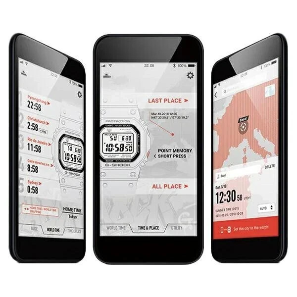 CASIO G-Shock Full Metal Silver Radio Wave Solar Casio GMW-B5000 Phone Control image 4