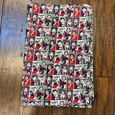 DC Comics Joker Harley Quinn Cotton Fabric By The Yard Bright Pop Art Design