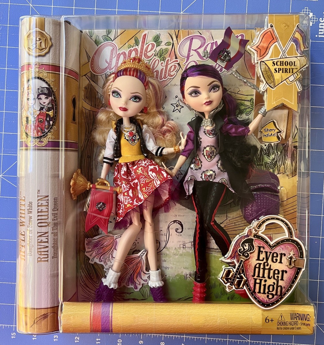 New Ever After High School Spirit Doll Set Apple White And Raven Queen 12”