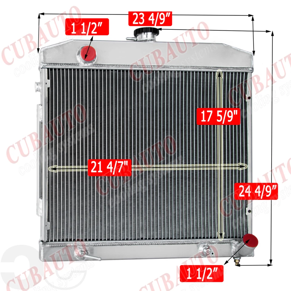 Fits 1968-1973 Mercedes Benz S-Class W108 W109 280SE 280SEL 300 2 Row Radiator Foto 2 de 4