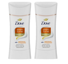 Dove Even Tone Antiperspirant Deodorant 2.6 oz ea. Rosewood and Powder 2 PACK 