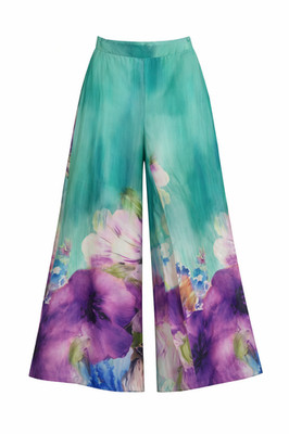 3113-131 MARIAROSARIA PANTS B. PALACE WITH FLORAL PRINT AND VI SACHET