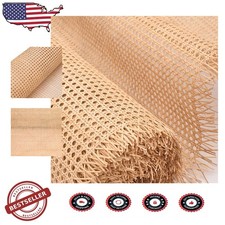 18" Wide Rattan Cane Webbing 15ft - Natural Open Mesh for Crafting