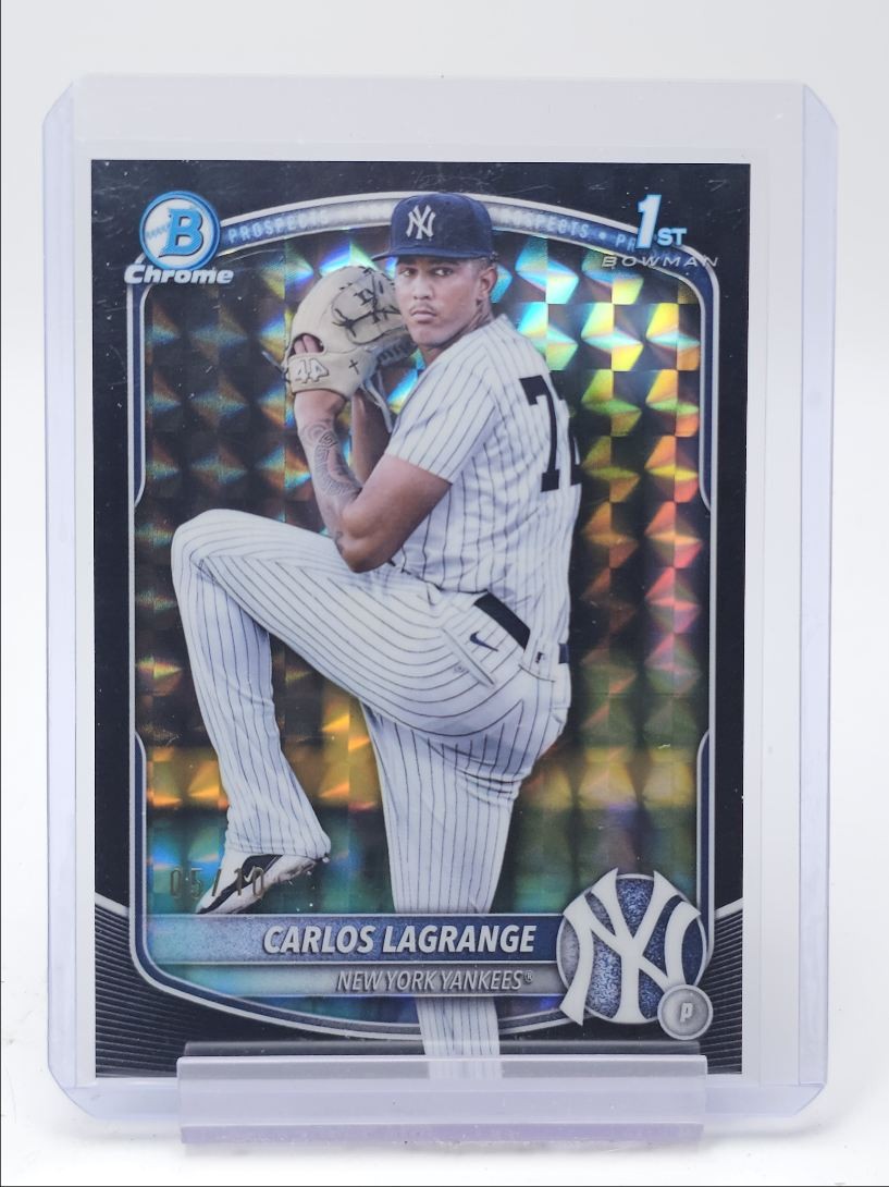 CARLOS LAGRANGE 2025 BOWMAN CHROME 1ST BLACK GEOMETRIC REFRACTOR /10 Q5939