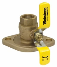 Webstone 41405 Threaded Isolator Flange with Rotating Flange, 1-1/4" Size, Brass