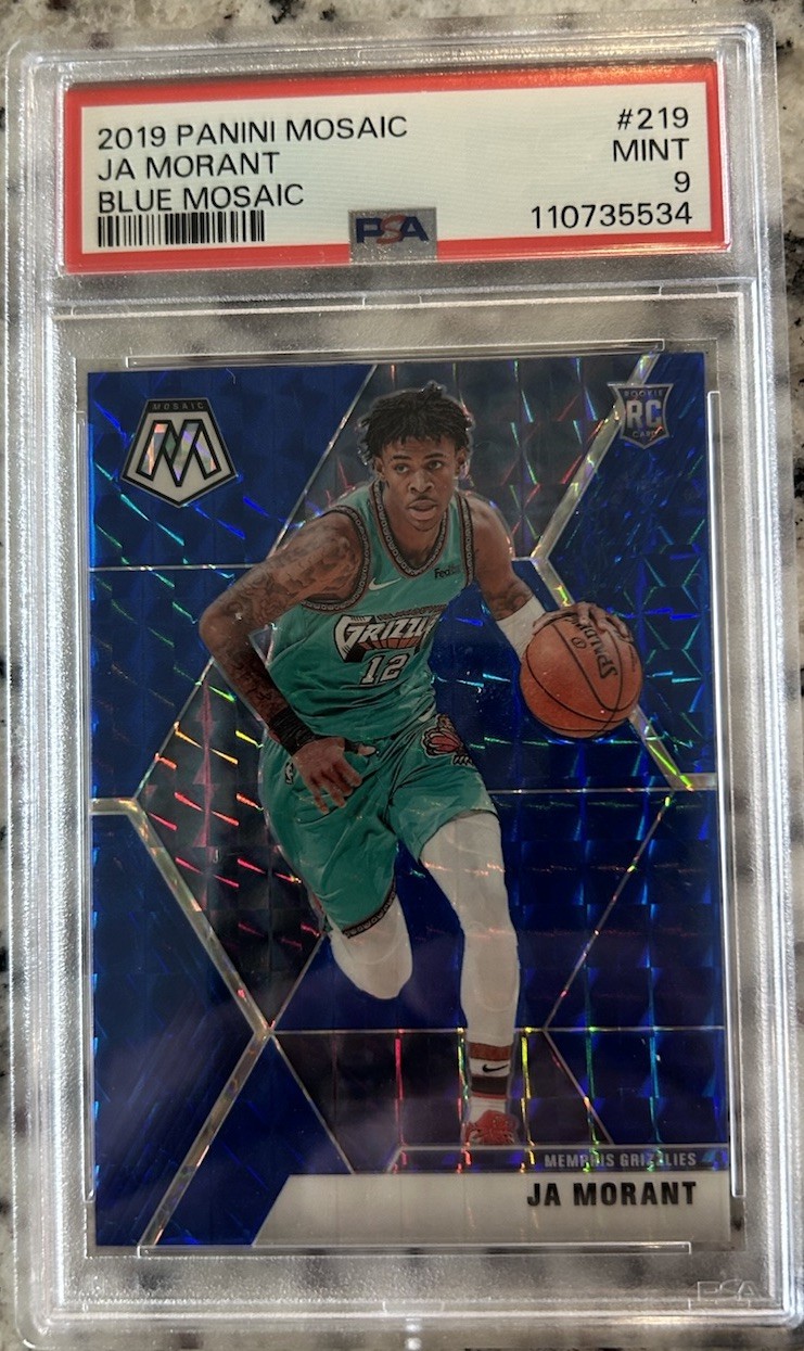 2019 Mosaic Blue Mosaic #219 Ja Morant /99 ROOKIE RC PSA 9