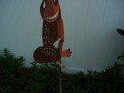 FROG DECORATION METAL 15" TALL X 12"WIDE 1/8" THICK CONTURED FEATURES — photo 5