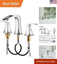Compact 2-Handle Bathtub Faucet: Modern Waterfall Design for Stylish Bathrooms