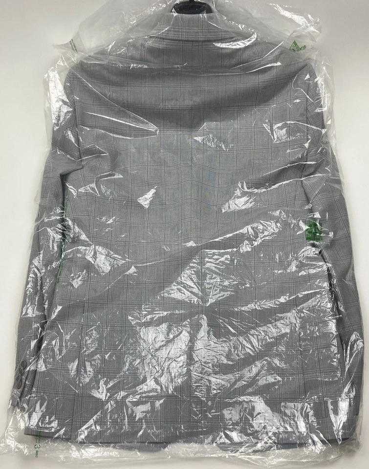 $360 NUEVO ALFANI Para Hombres 42L Gris Calce Ajustado Blazer Abrigo Deportivo Traje Chaqueta Foto 3 de 4