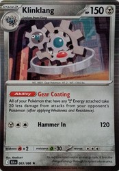 Klinklang 063/086 Black Bolt Holo Rare