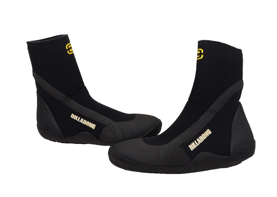 Billabong Surf Boot Neoprene Rubber Sole Wetsuit Shoes 5mm Black adult Size 8 - Image 4 of 4