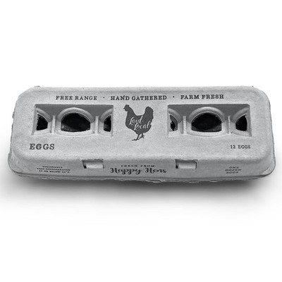 250 Egg Cartons- Bulk Value Bundle- Adorable Printed Design for Farm Fresh Eg...