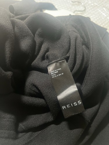 Reiss Cara Knitted Twin Pocket Playsuit Black Short Unworn Tags Womens Large - Picture 9 of 13