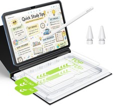 2-Pack Like Paper Glass Screen Protector for iPad A16 11/10.9-Inch, 9H Hardness