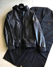 $4500 Giuseppe Zanotti Crocodile-embossed Leather Jacket W/ Ralph Lauren Bag