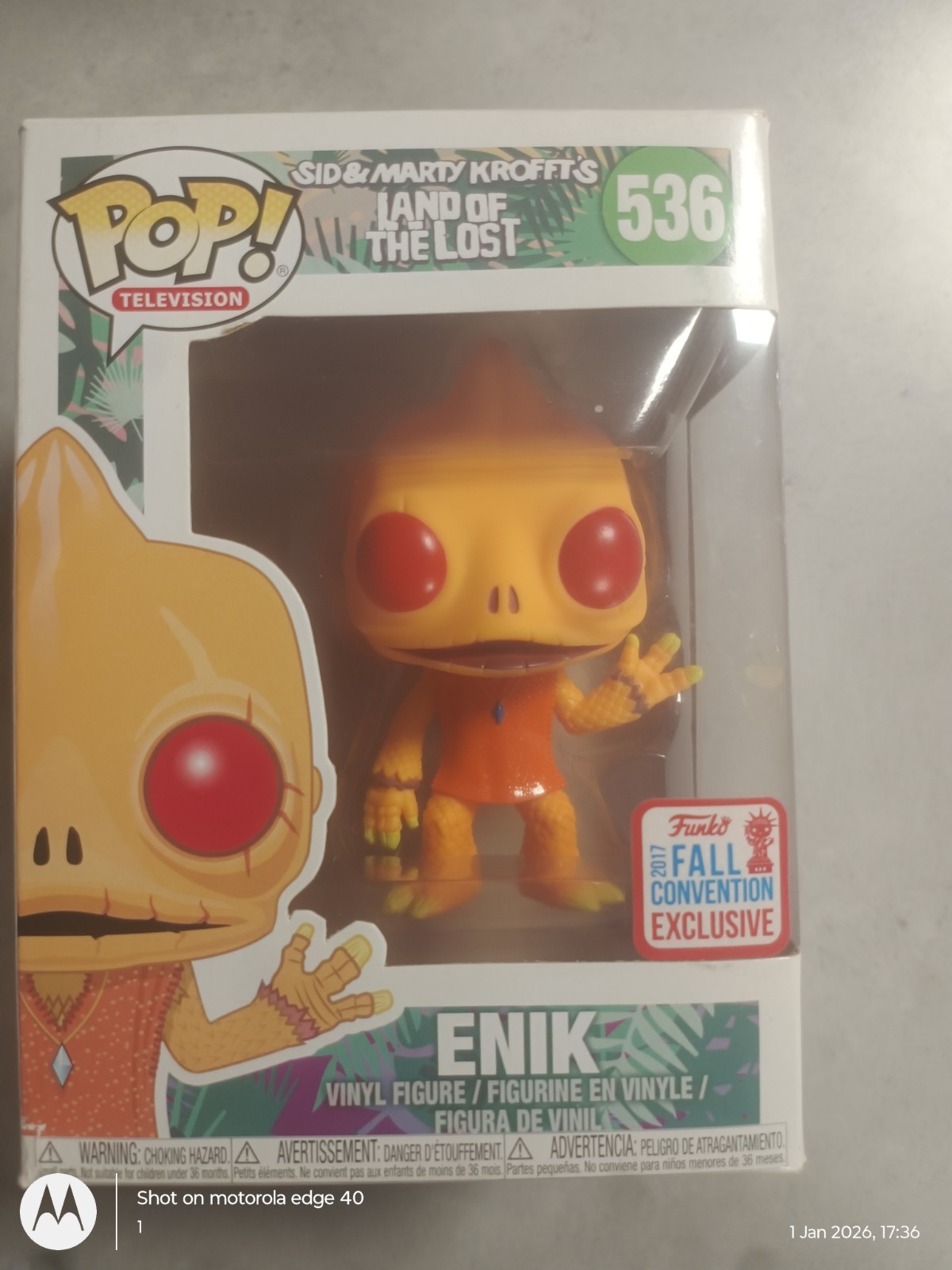 Funko Pop Television 536 Sid & Marty Kroffts Land Of The Lost Enik 2017 Fall Con