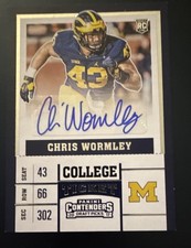 Panini Contenders Autograph Rookie Chris Wormley #241 College Ticket Michigan N…