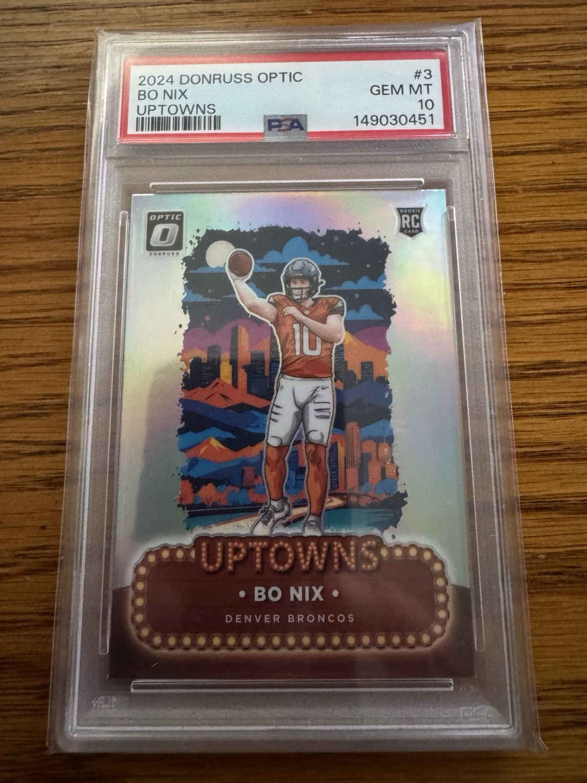 Bo Nix Panini Donruss Optic Uptowns #3 Base