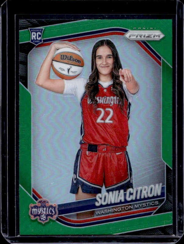 2025 Panini WNBA Prizm Sonia Citron RC Green Rookie #148 Mystics